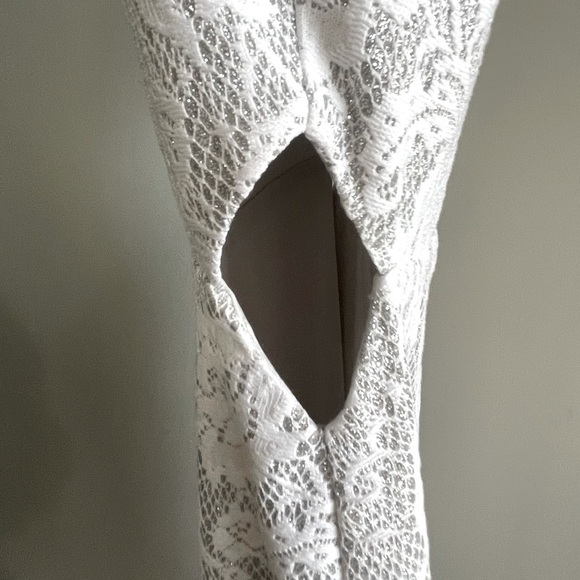 Topshop White and Silver dress Size 6 - Picture 5 of 5